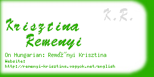 krisztina remenyi business card